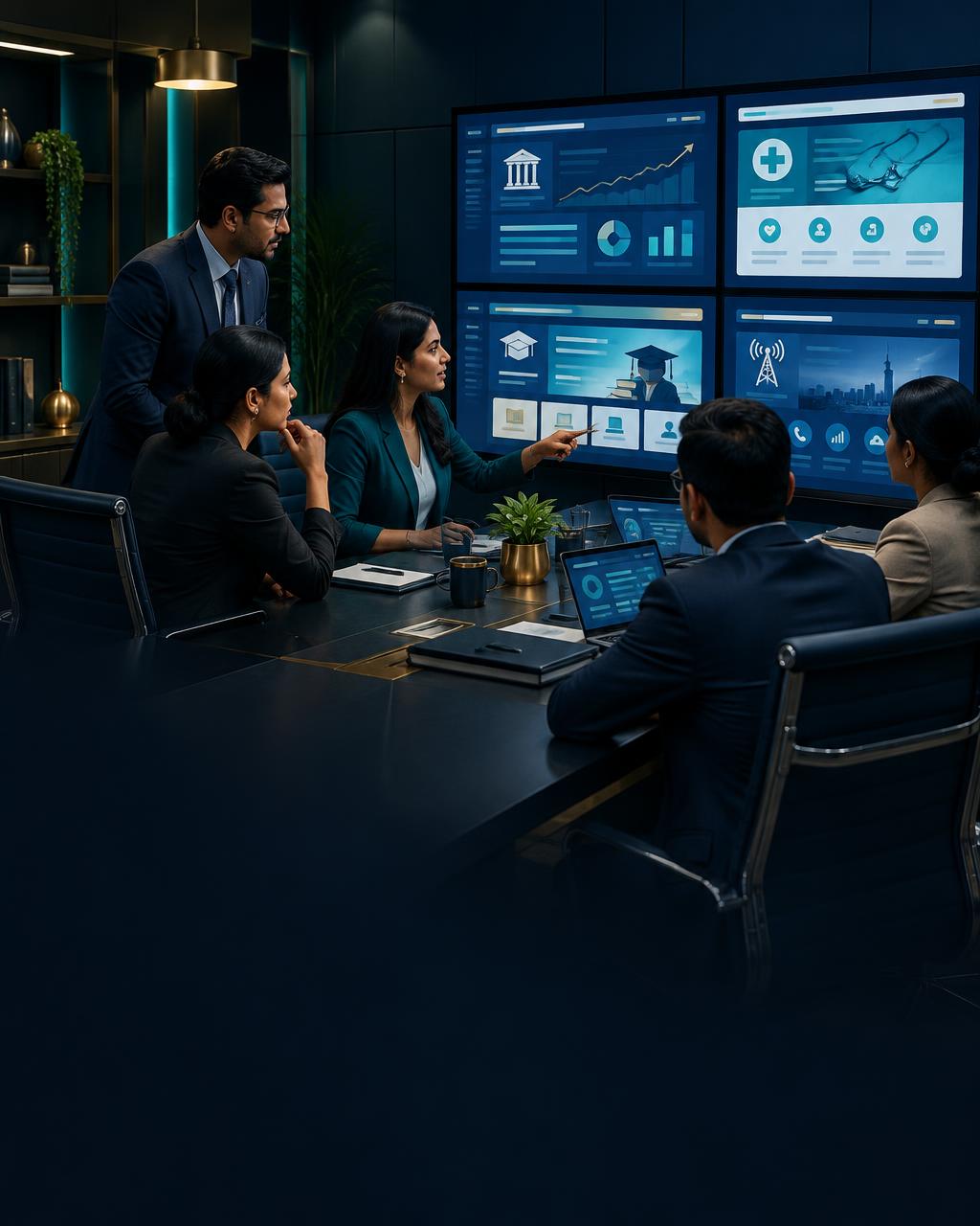 Multidisciplinary team reviewing regulated industry websites